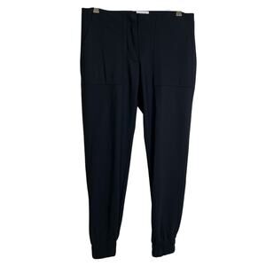 Paire Pants Womens XS Black Tapered Flat Front Elastic Cuff Career Pockets 25.5"